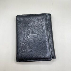 Vintage Pierre Cardin Black Leather Trifold Wallet